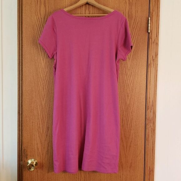 NWOT Bob Mackie T-Shirt Dress Embroidered Parrot Design Sz L - Picture 4 of 5